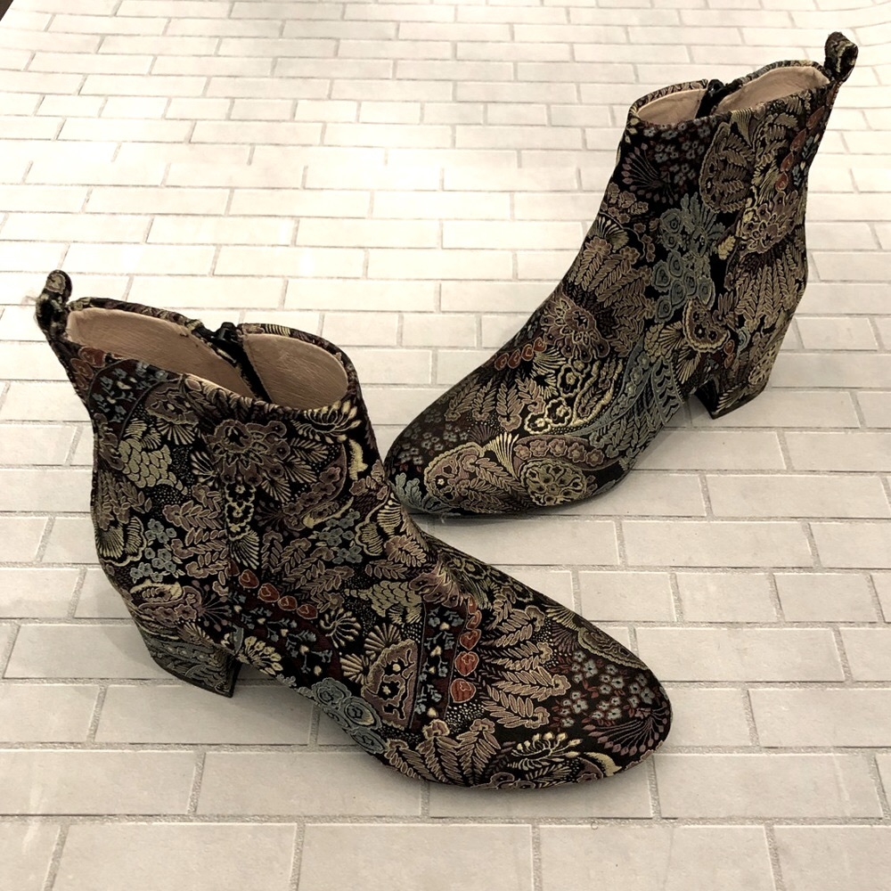 Gianni Bini Floral Ankle Booties